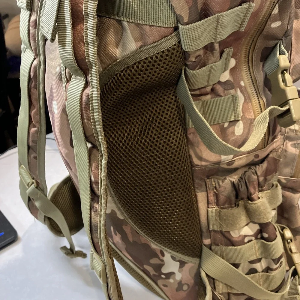 US Army National Guard WI Camo Backpack Tactical MOLLE Field Bag Expandable Gear
